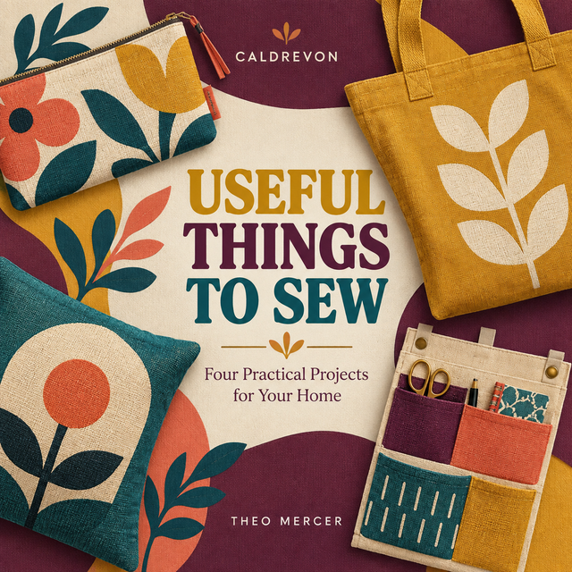 Cover of Useful Things to Sew, a CALDREVON digital sewing guide.
